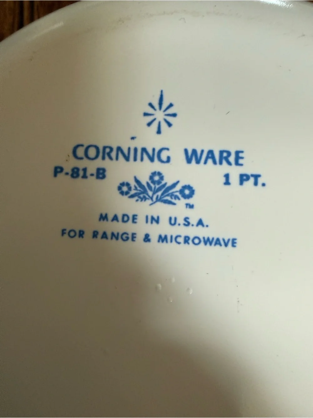 Vintage Corning Ware Blue Cornflower 1 Pt Saucepan Skillet P-81-B Milk Glass‎